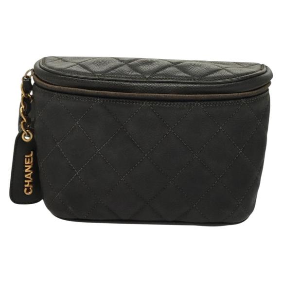 Chanel Vintage Black Leather shoulder - Picture 1 of 10
